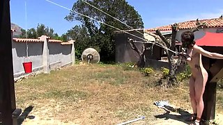 Amateur Outdoor Brunette Masturbates