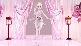 Weak Sound Erotic Suspender White Silk Underwear See-through Dress