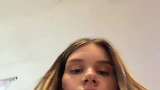 Blondie Amateur Taunts Bare in Douche and Guest room