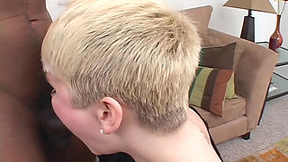 Claudia's pussy is about to be blown by a huge black cock