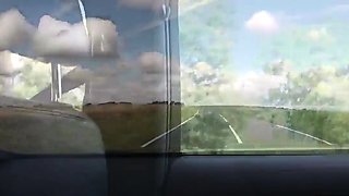 Outdoor voyeur GF teases her BF from car