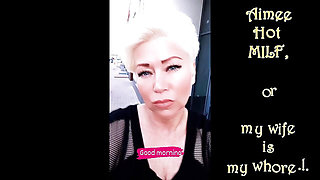 Tongue games from an experienced slut, or A mature whore with a butt plug in asshole and a dildo in cunt! ))