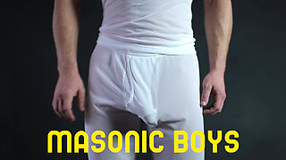 MasonicBoys - Suited silver fox Reece Scott barebacks innocent twink