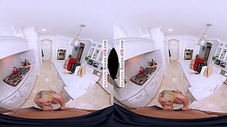 Naughty MILF Mellanie Monroe gets down and dirty with her neighbor in virtual reality POV