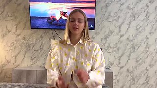 Truth or Dare Turns Wild - Blonde Stepsister Arisha Mills Fucks Hard in POV