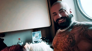 Messy Pierced Cock Blowjob on the Ferry – I Cum Deep in Her Mouth and Kiss Her Clean
