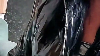 Glossy Downjacket MILF Beach Ball Fetish. Deepthroat, Popping, Riding and Double Cum