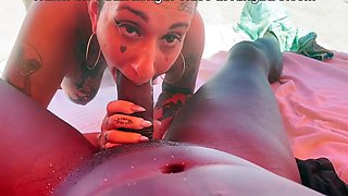 Gia Lovely, Louie Smalls And Mia Mi In Welcome To Pornstar Sucks On A Public Beach At