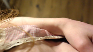 POV Striptease and Quick Pussy Masturbation