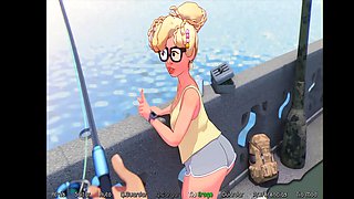 Hentai anime with busty redhead in a sexy visual novel