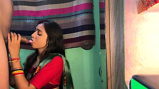 Beautiful Indian Wife Deep Throat Blowjob