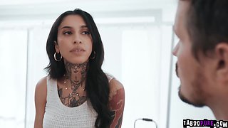 Tatted Wifey Bangs Medic for Internal ejaculation
