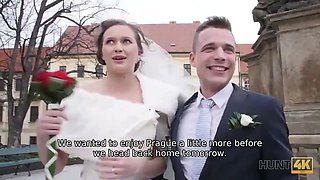 Hunt4k. lovely teen bride gets banged for money in front of her groom