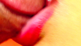 He Cums in My Mouth Twice - Nerdy Close up Blowjob