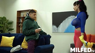 Horny Wife Cheats On Husband With Sneaky Hard Sex - Big Tits MILF Blowjob & Rough Pound