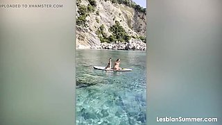 Behind the Scenes: Hot Lesbian Babes in Bikinis on Vacation