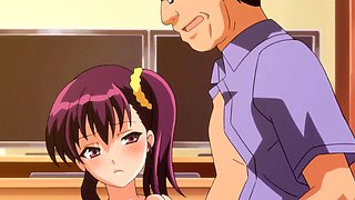 Horny Anime Schoolgirl Bent Over Desk for Intense Sex