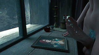 Ciri’s Nighttime Fun - Futanari Cum on Redhead Triss Portrait 3D Animation