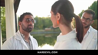 Jadilica Crashes Lorenzo Viota and Francis Xs Hardcore Anal Threesome