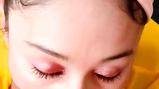 Nice-looking Cali Lee and Lee at bedroom clip