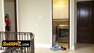 Busty Stepmoms Kenzie Taylor and Olive Glass Arrange a Naughty Stepson Swap