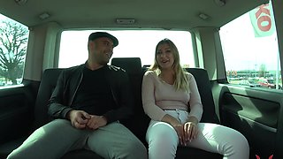 Naughty Vyvans get wild roadhead action in a steamy sedan