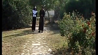 Brunette German Cougar with Naturals Gets Railed in Outdoor Orgy