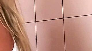 Blond Submissive Slave Girl Have to Run on Treadmill While Being Whipped