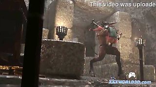 Lara Gets Anal Creampie in 3D