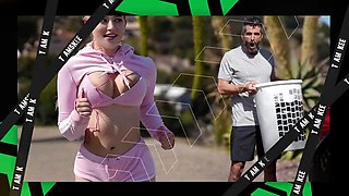 Sexy Brunette Stepsis Strips And Fucks Her Perv Stepbro ft. Amara Romani: Porn