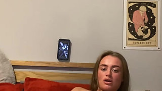 Emo tattooed teen capturing every moan and every slide of fingers on cam