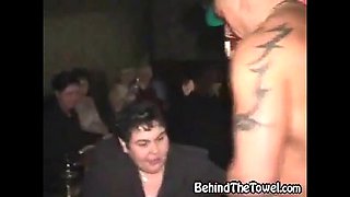 Plump MILFs Enjoy a Wild Gangbang Blowjob Party