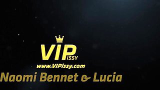 Amatory Lucia and Naomi's pissing lesbians trailer