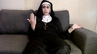 Nasty Nun Gaping Her Pussy