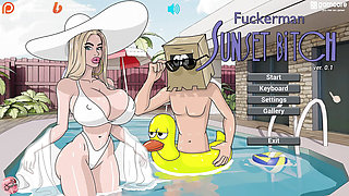 Filling a blonde's ass with cum on the beach (Fuckerman Suset Bitch #1) - Jazziuu
