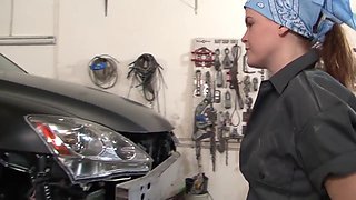 Horny Lesbians Pussy Licking Each Other At The Car Wash