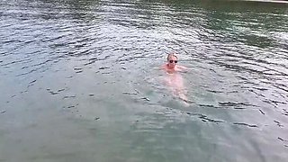 Sexy Mature Granny Gets Naked For A Lake Dip