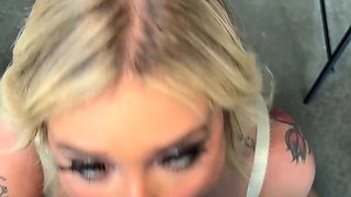 Kali Roses' Blonde Passion with Big Lingerie Bliss