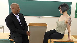 Japanese vixen Urara indulges in a steamy interracial tryst with her teacher