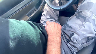Unfaithful Blowjob in the Car - How Well My Co-worker Sucks Cock