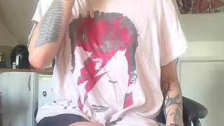 Skinny Goth Huge Belly Rapid Pregnancy at the Doctors Office