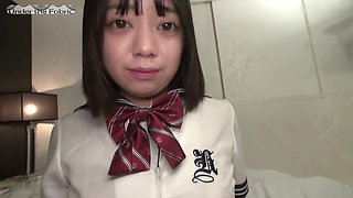 G-cup Lookalike Beauty - Uniform Hotel Date Turns Intimate