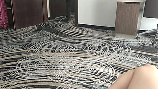 I Masturbate When Room Service Comes, He Watches Then Fucks Me Rough and Gives Me a Messy Facial