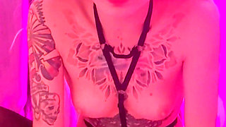 Slutty Kitty Rides a Toy and Pours Milk All Over Her Body