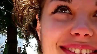 Latina teen Tania gets fucked outdoor by the pool by step brother with big cock