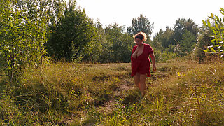 Back to Nature with Huge Tits Slutty MILF