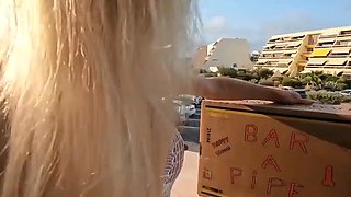 Blonde Beauty Craves Public Bar Passion With Hardcore Heat