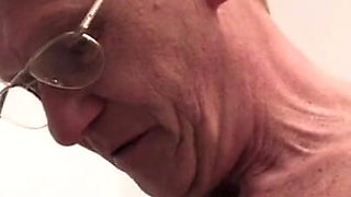 Older couple smashing each other