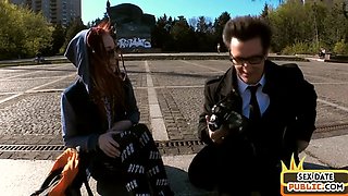 Real public pickup with pierced slut getting ravaged