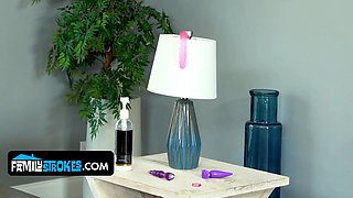 Huge boobed curvy daughter-in-law Lily Lou lures and rides her stepdaddy